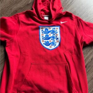Nike Red England National Soccer team Hoodie XL